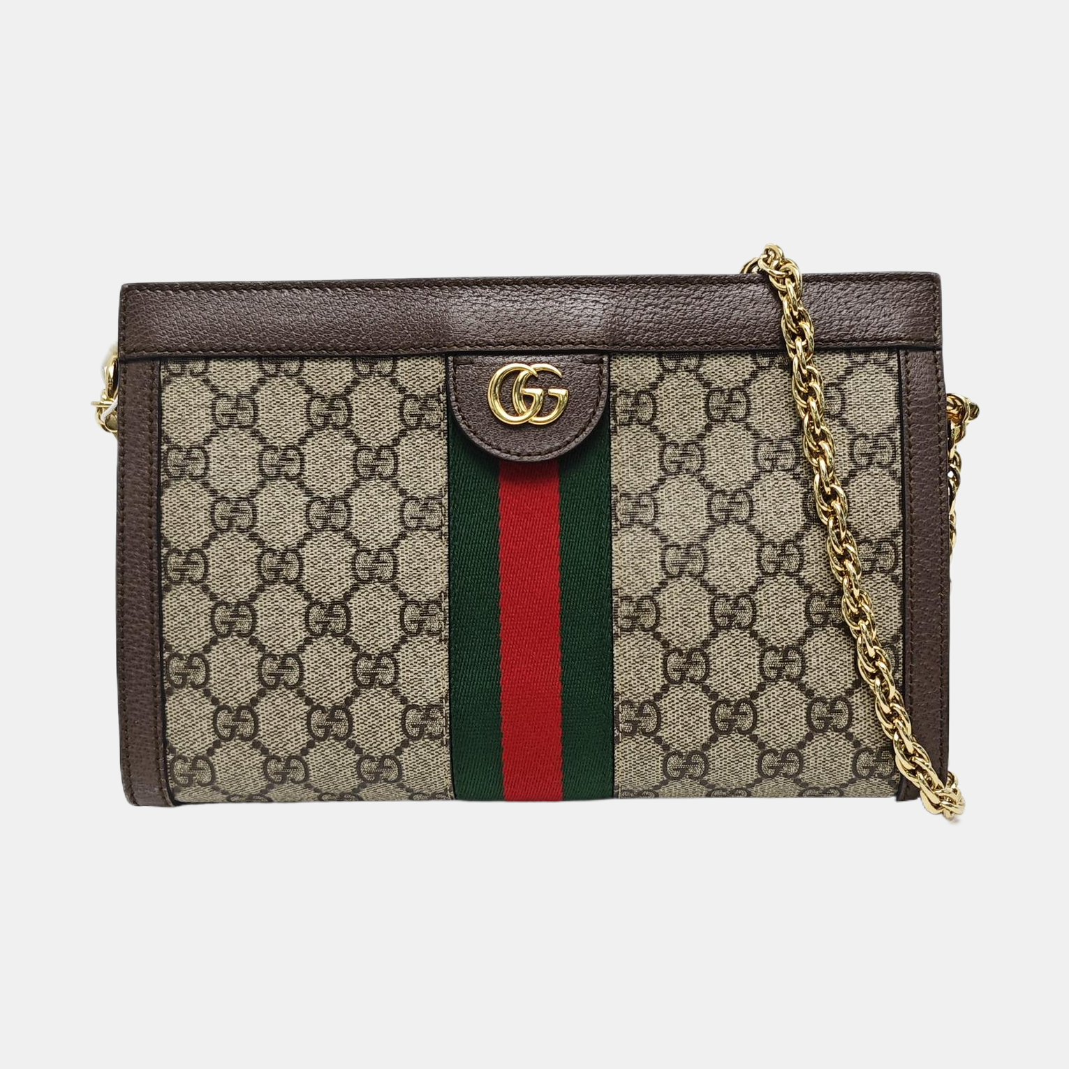 Ophidia Small Monogram Coated Canvas Beige
