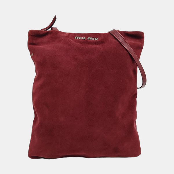Suede Tote Bag Red