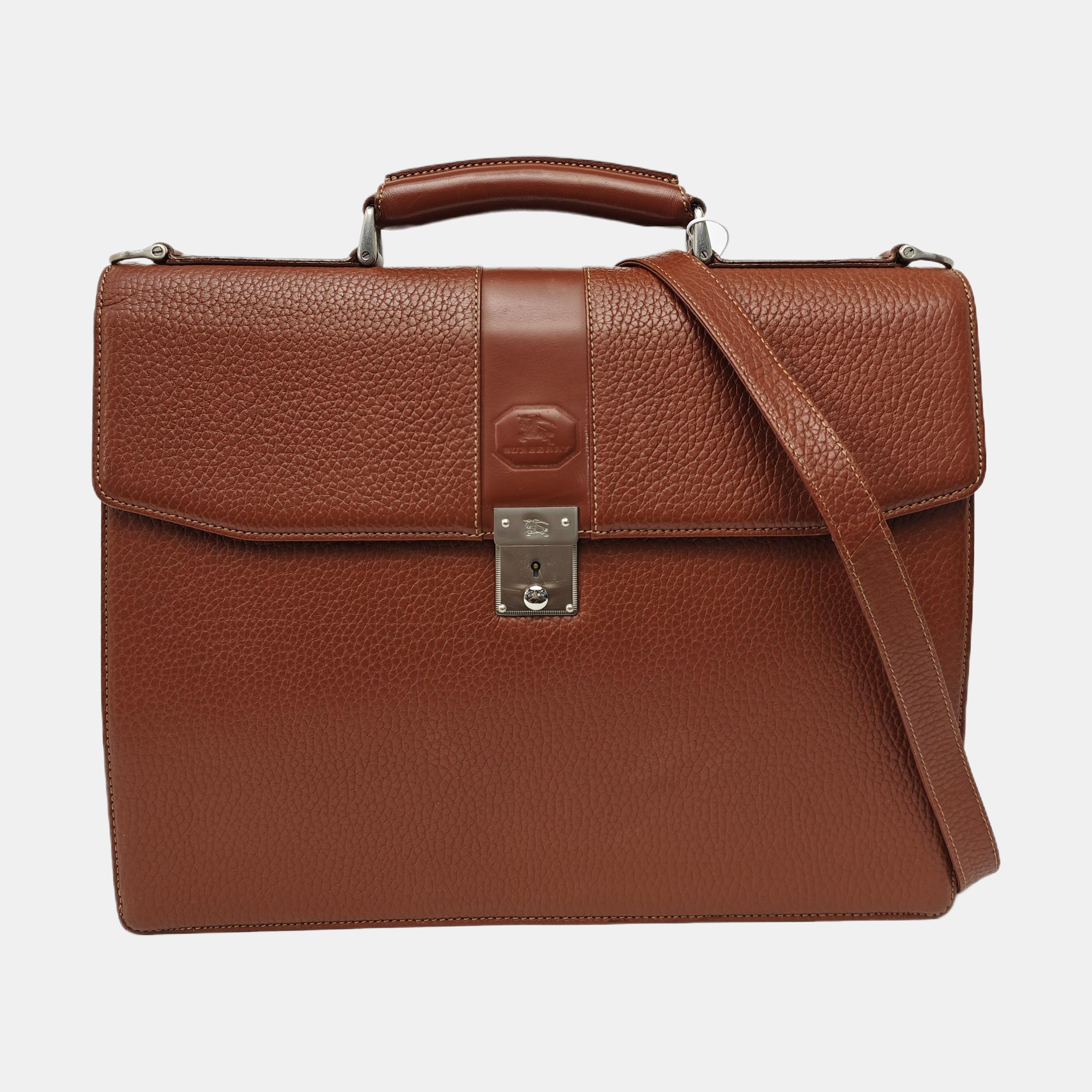 Calfskin Shoulder Bag Brown