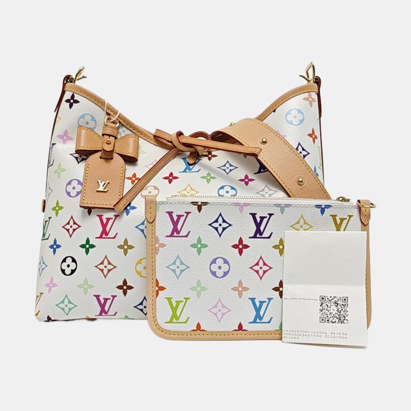 LV × TM CARRYALL PM Monogram Coated Canvas White