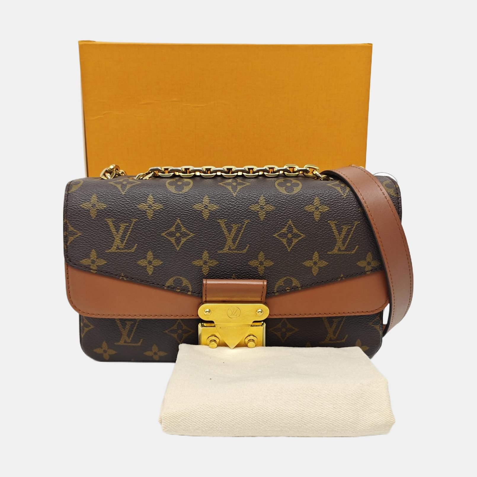 MARCEAU Monogram Coated Canvas Brown