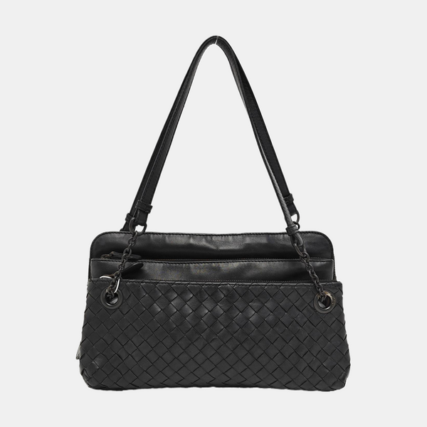 Calfskin Top Handle Bag Black