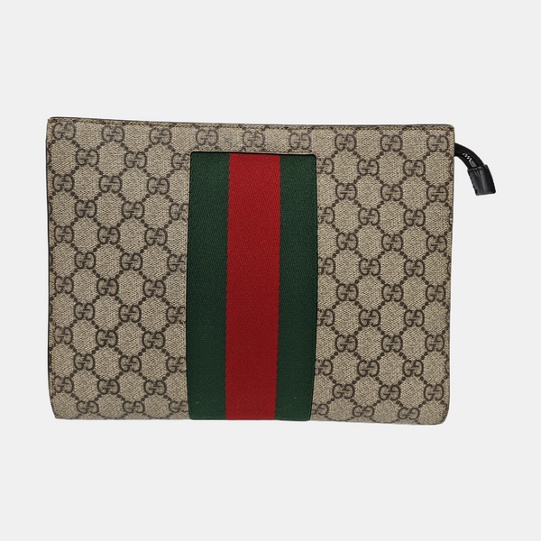 GG Supreme Monogram Coated Canvas Black