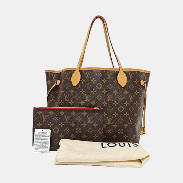 NEVERFULL MM Lona Monogram Revestida Marrón
