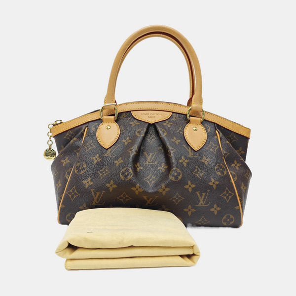 Monogram Coated Canvas Top Handle Bag Brown