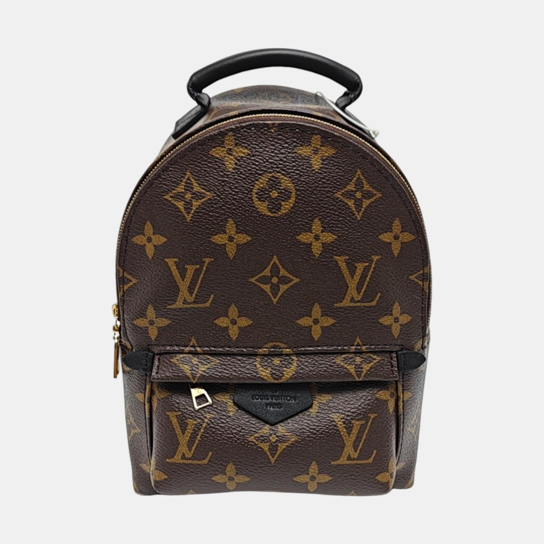 PALM SPRINGS Mini Monogram Coated Canvas Brown