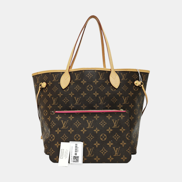 NEVERFULL MM Monogram Coated Canvas Brown