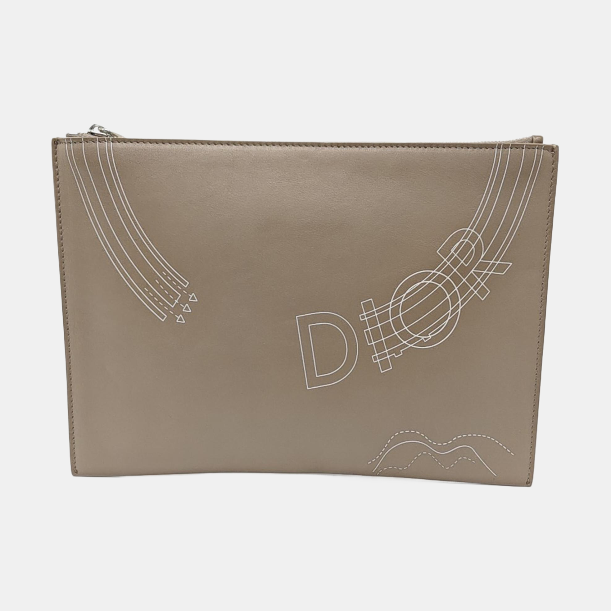 Calfskin Clutch Gray