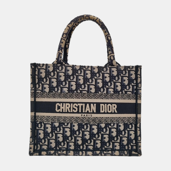 Book Tote Small Oblique Canvas Blue