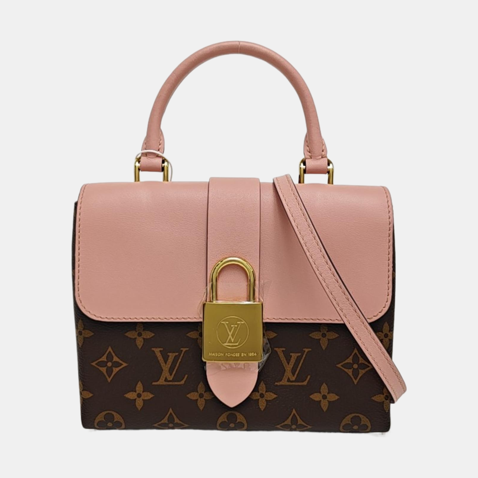 LOCKY BB Monogram Coated Canvas Pink