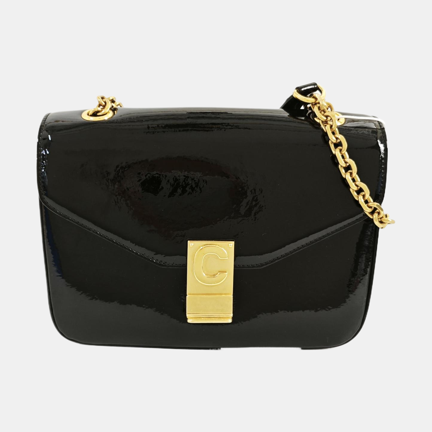 C Medium Patent Leather Black