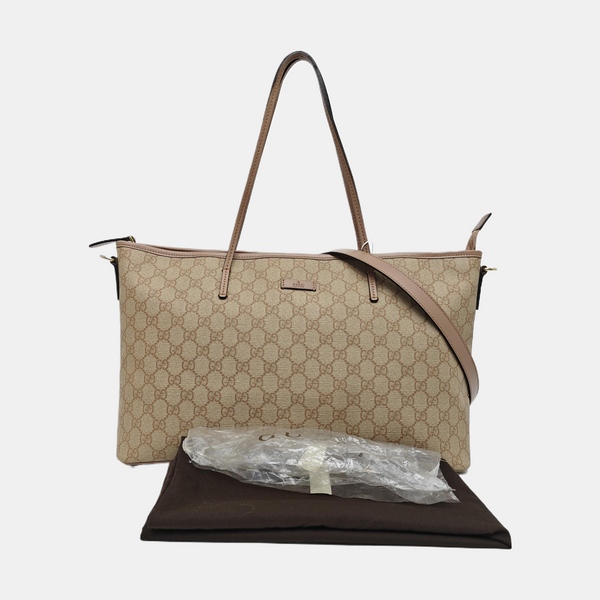 Monogram Coated Canvas Tote Bag Pink