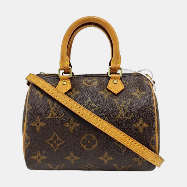 SPEEDY Nano Monogram lona revestida marrón