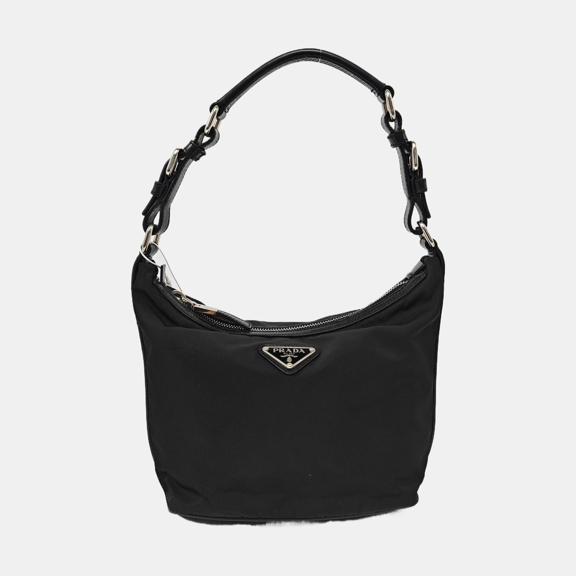 Nylon Top Handle Bag Black