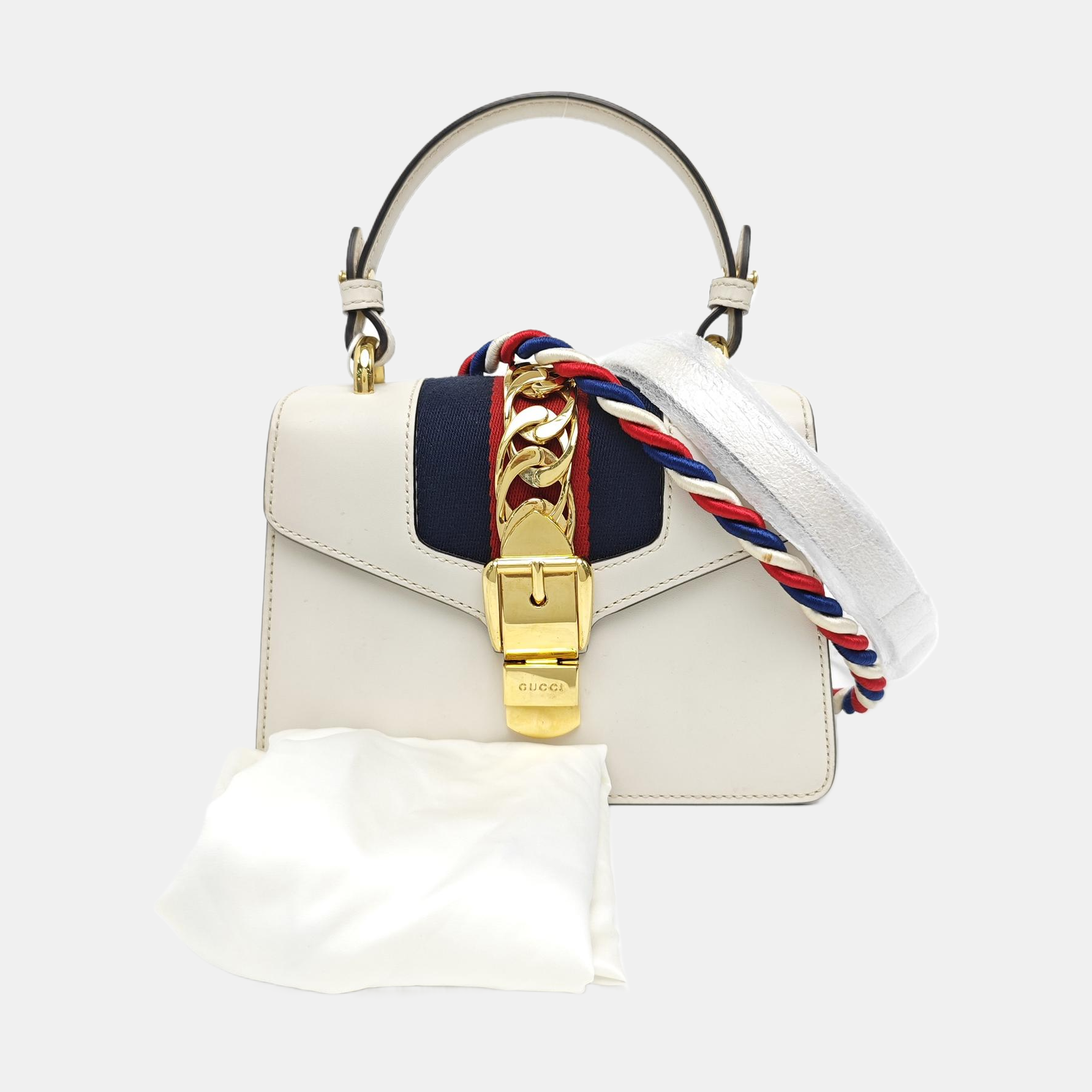 Sylvie Mini Calfskin White