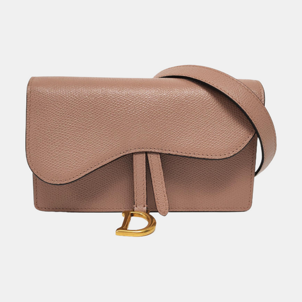 Authenticated pre-owned  Saddle Calfskin Pink - Belt Bag at Looply