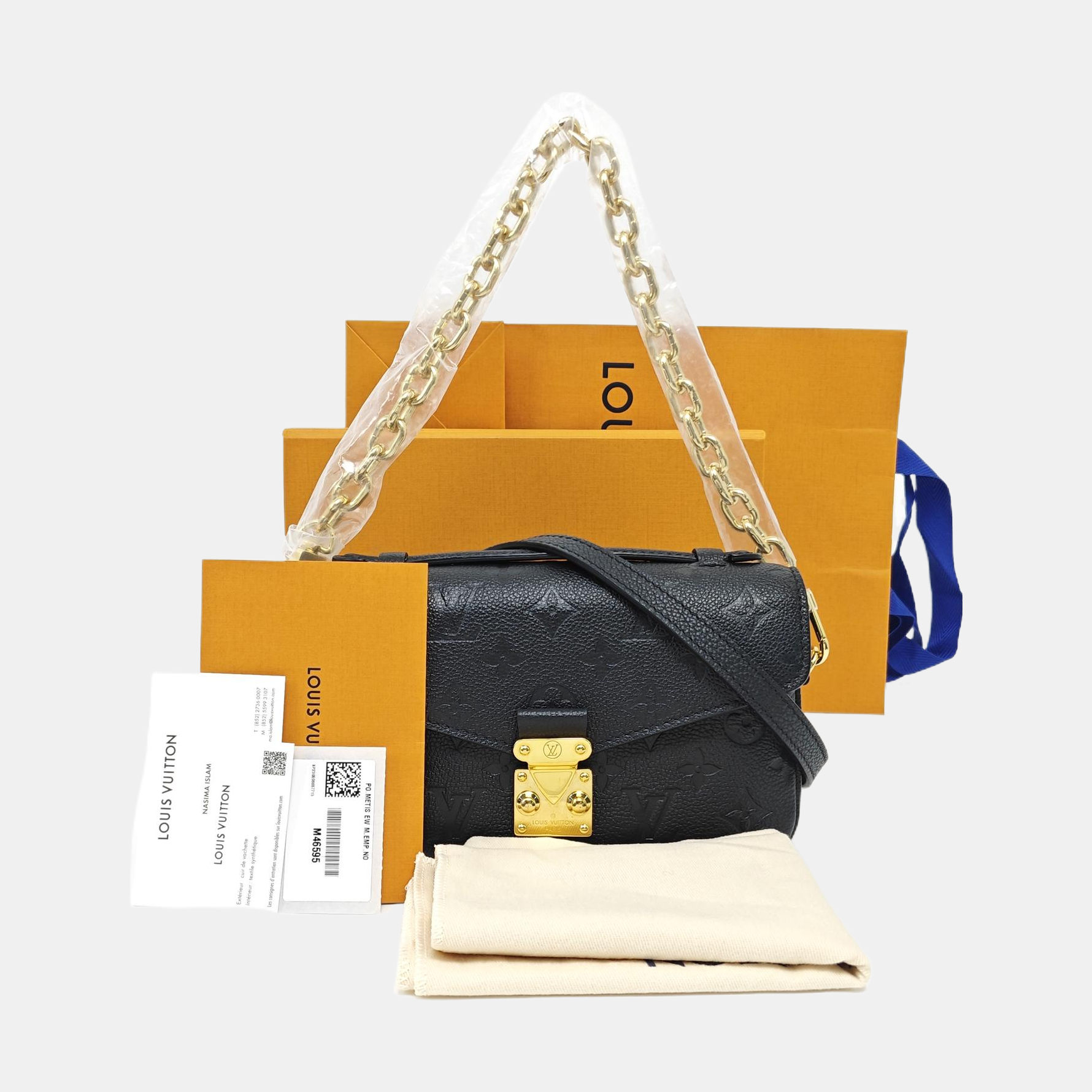 MÉTIS EAST WEST Monogram Calfskin Black
