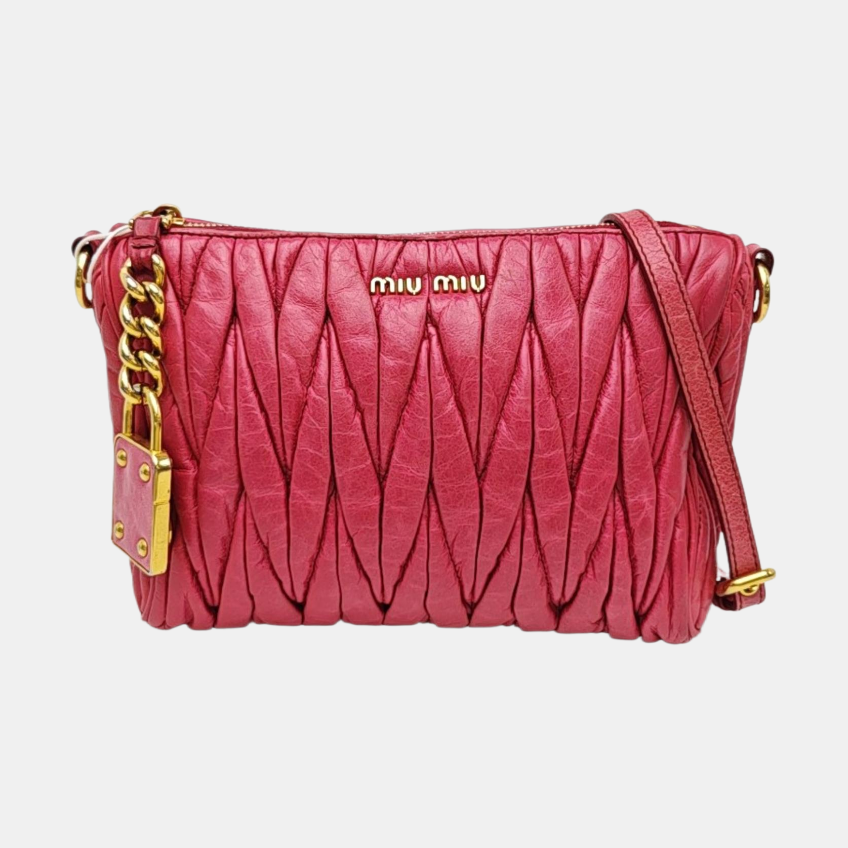 Matelassé Quilted Calfskin Pink
