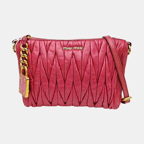 Matelassé Quilted Calfskin Pink
