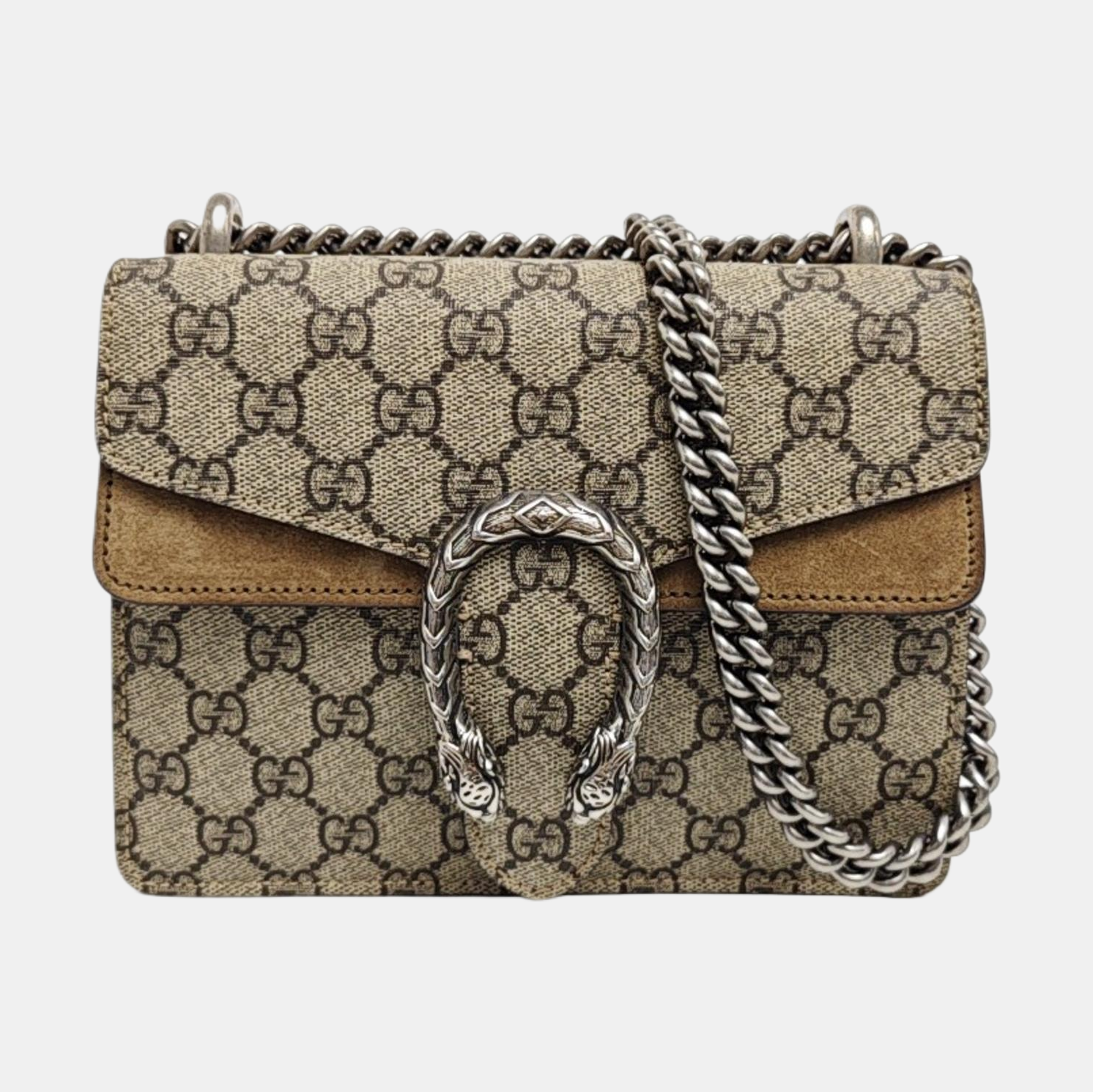 Dionysus Mini Monogram Coated Canvas Beige