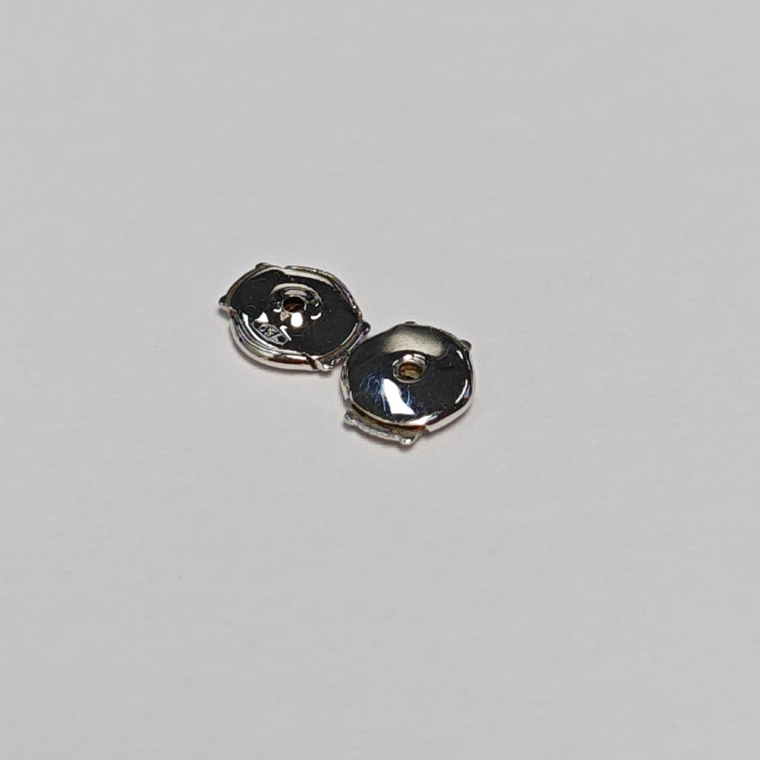 Bee My Love 18k White Gold Silver Stud Earrings