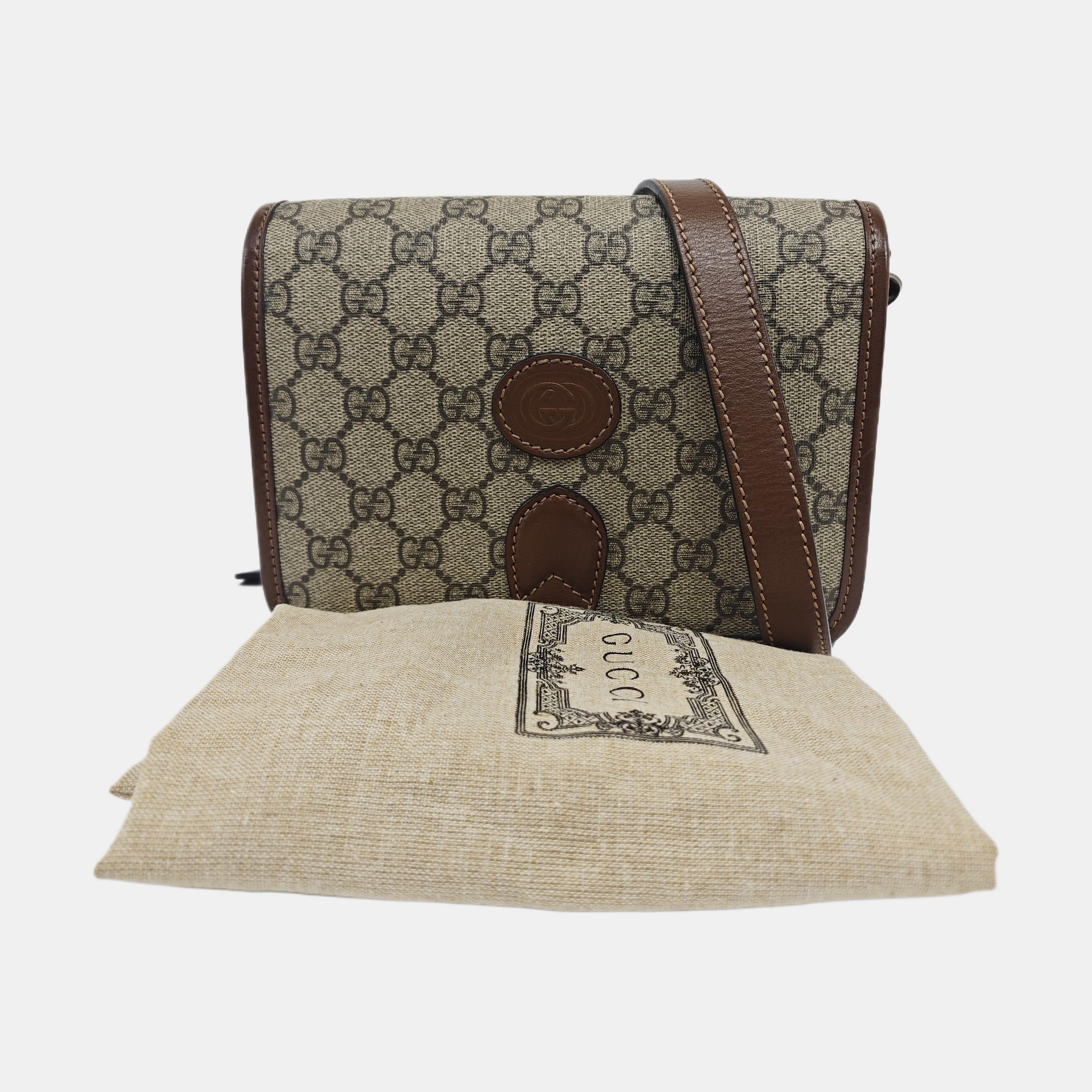 Retro Mini Monogram Coated Canvas Beige