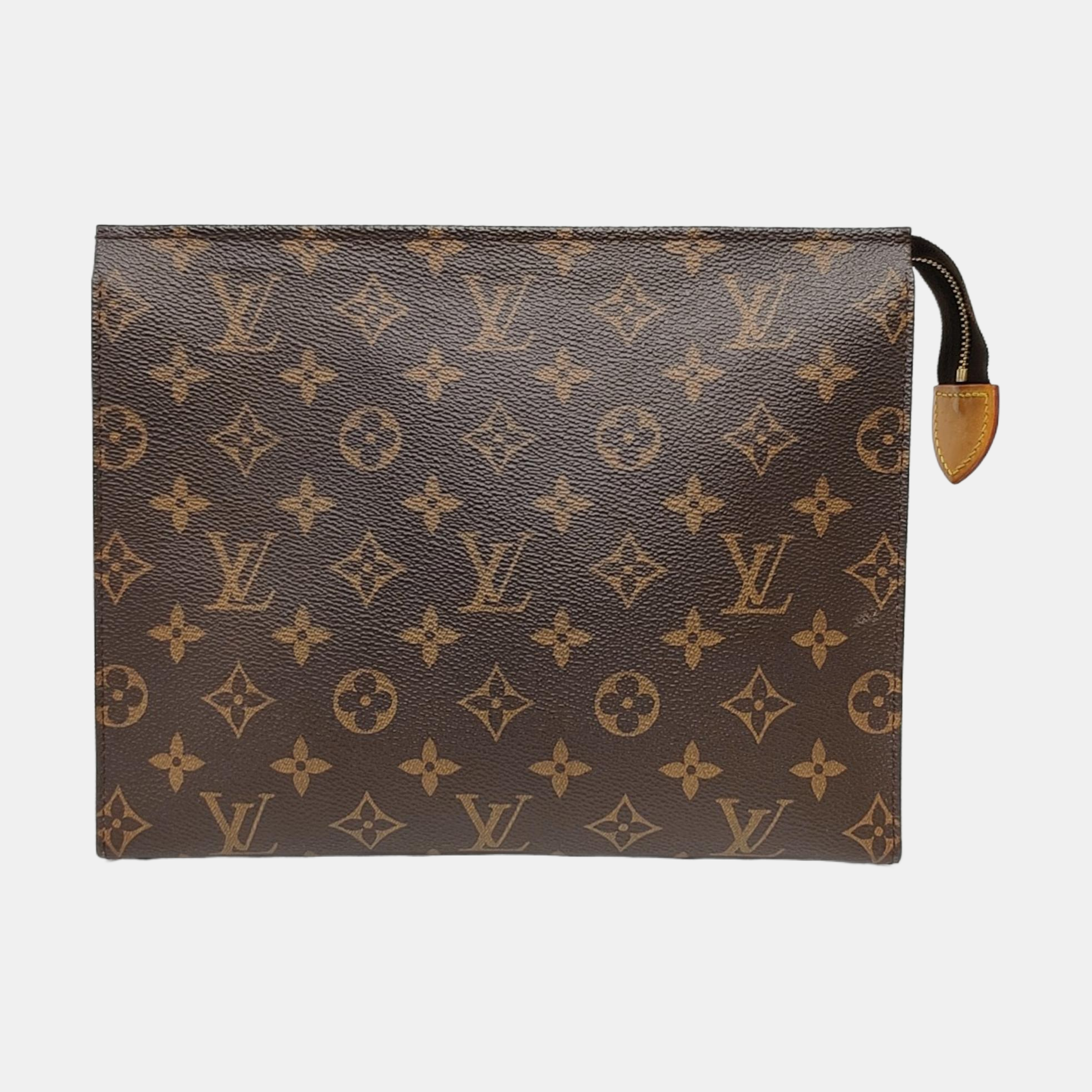 TOILET POCKET 26 Monogram Coated Canvas Brown
