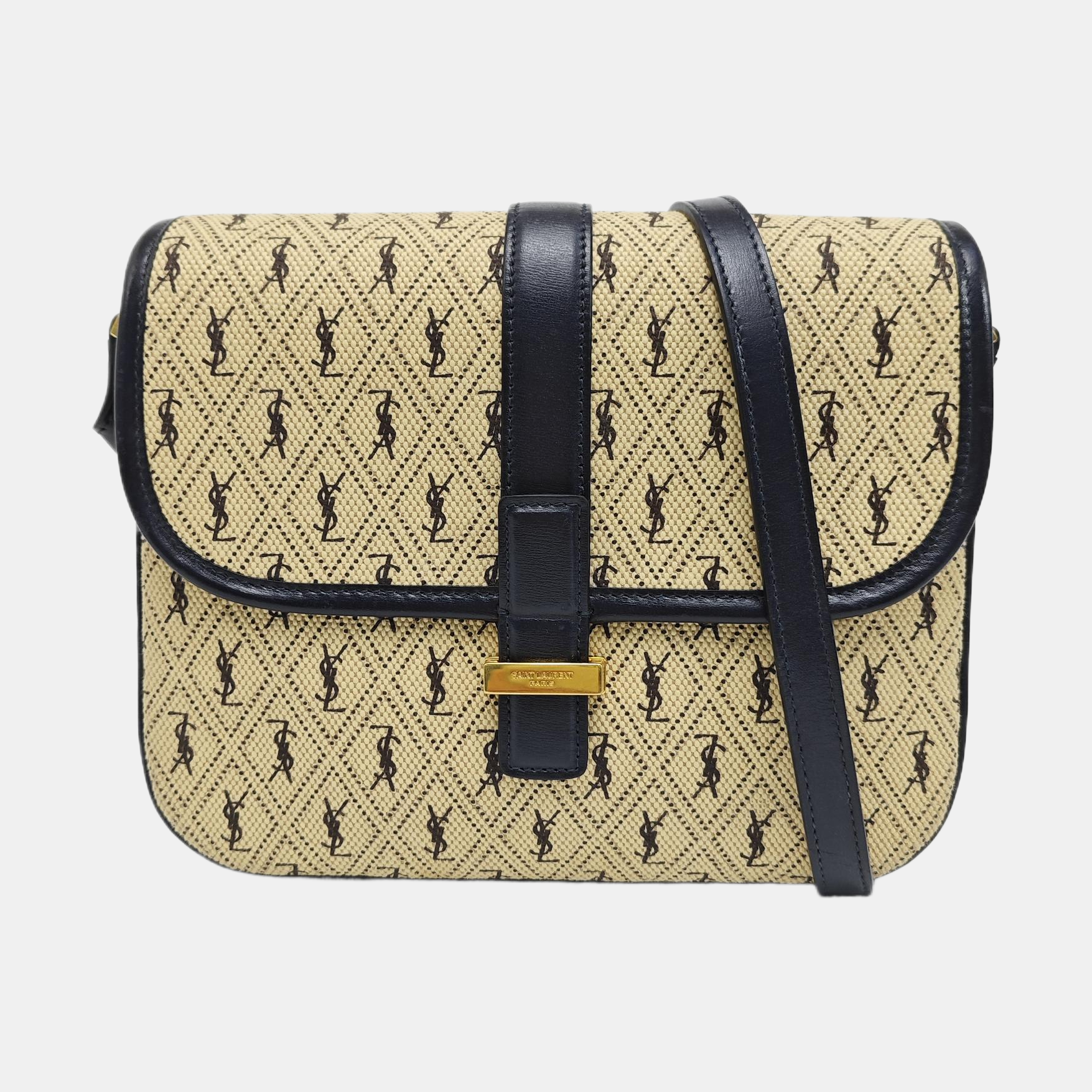 MONOGRAM ALL OVER Small Fabric Beige