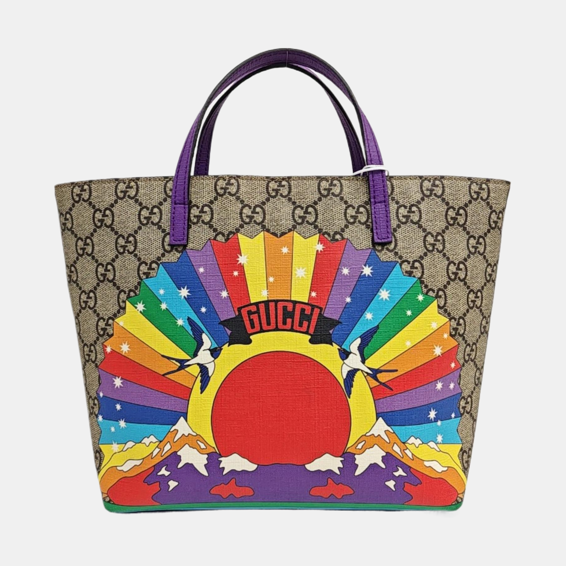 Monogram Coated Canvas Tote Bag Beige