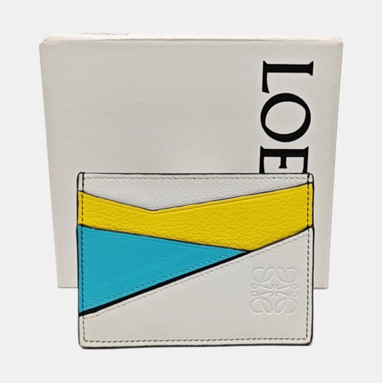 Puzzle Calfskin Multicolor Card Holder