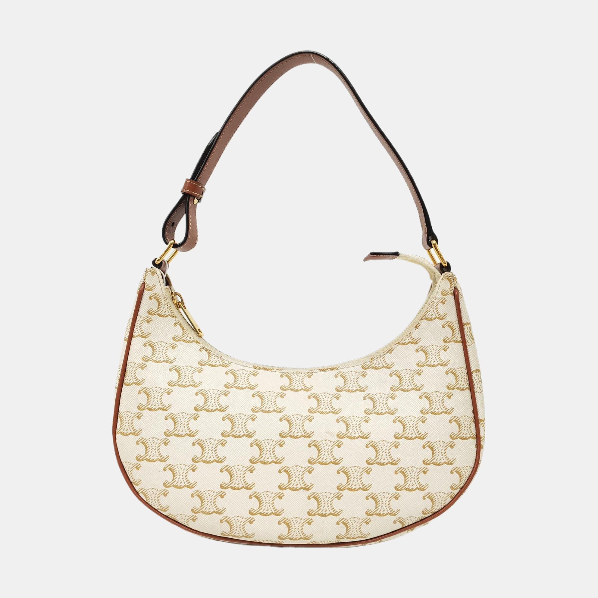 Authenticated pre-owned  AVA Coated Canvas Beige - Top Handle Bag at Looply