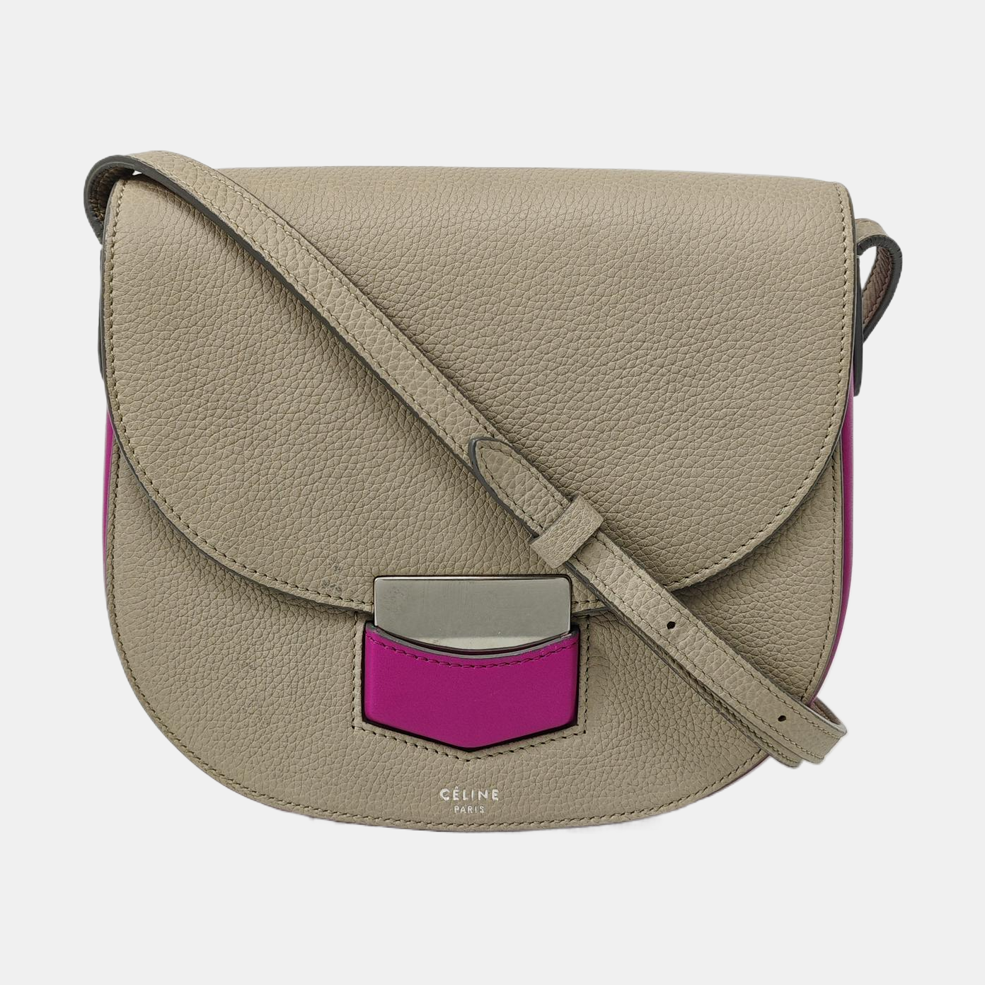 TROTTEUR Small Calfskin Gray