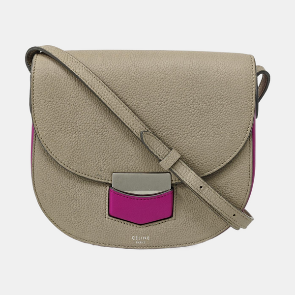 TROTTEUR Small Calfskin Gray