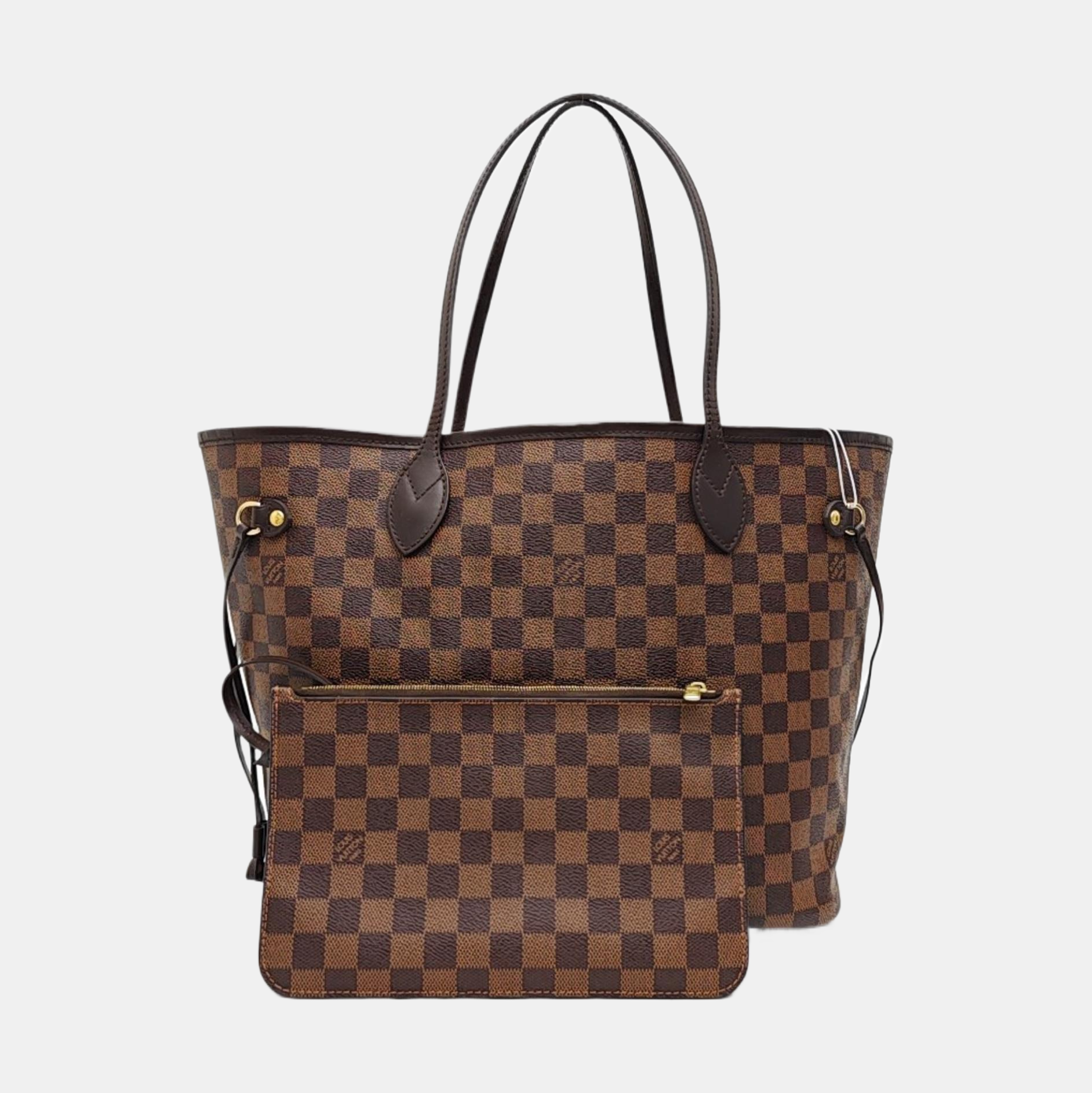 NEVERFULL MM Damier Ebene Coated Canvas Brown