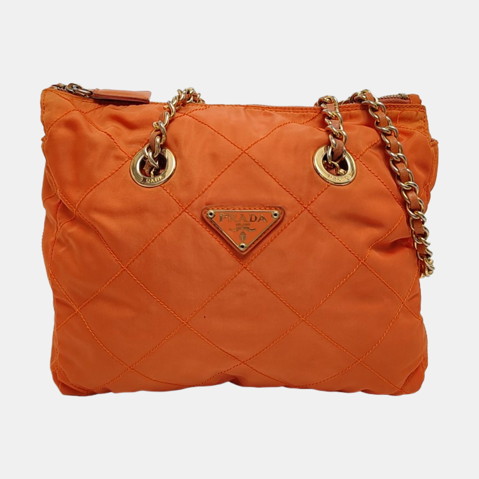 Re-Edition 1995 Chaîne Quilted Nylon Orange