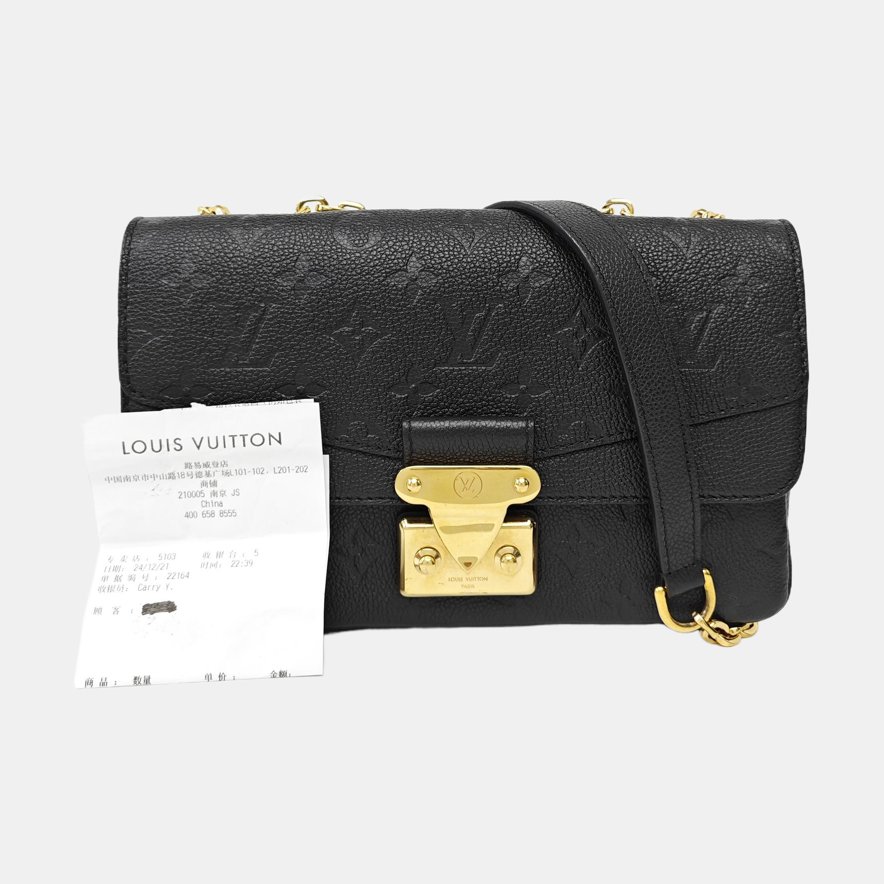 MARCEAU Monogram Calfskin Black