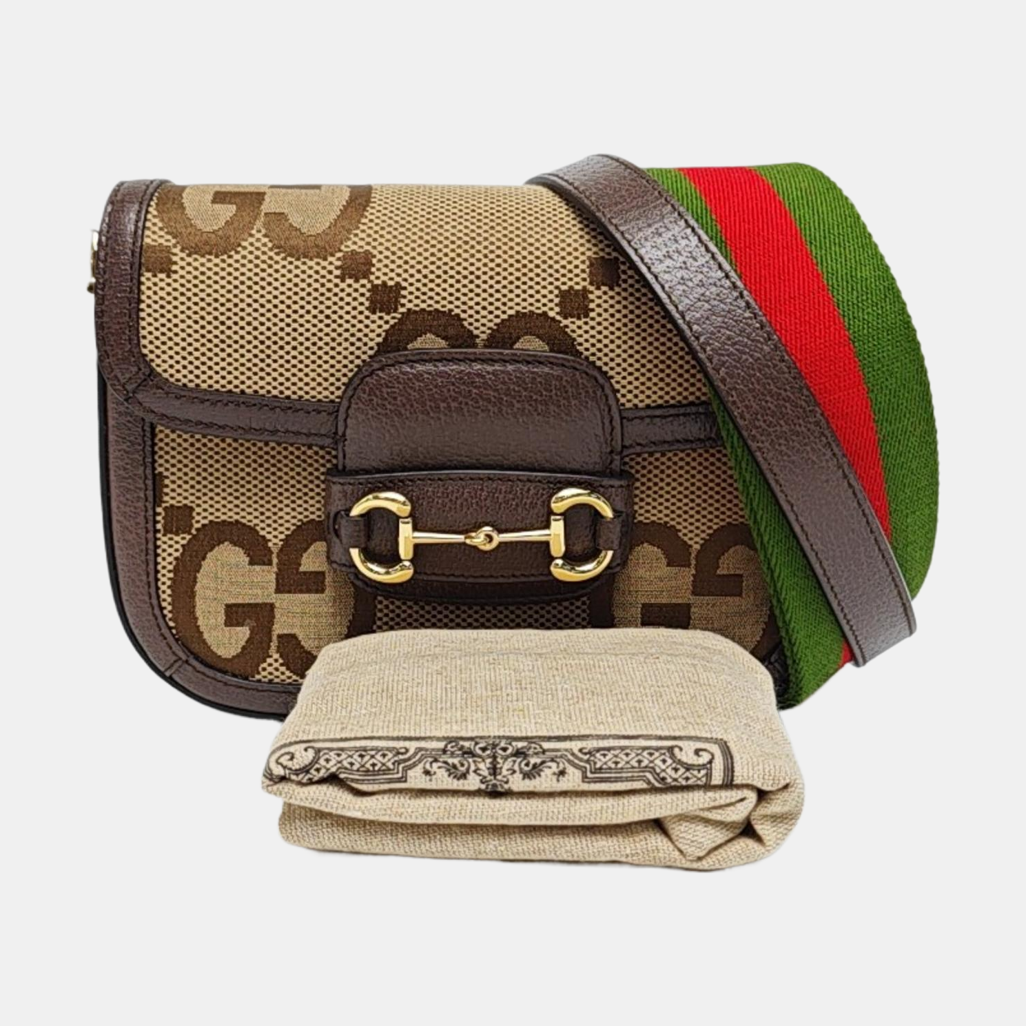Horsebit 1955 Mini Monogram Canvas Beige