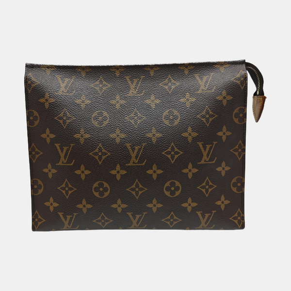 TOILET POCKET 26 Monogram Coated Canvas Brown