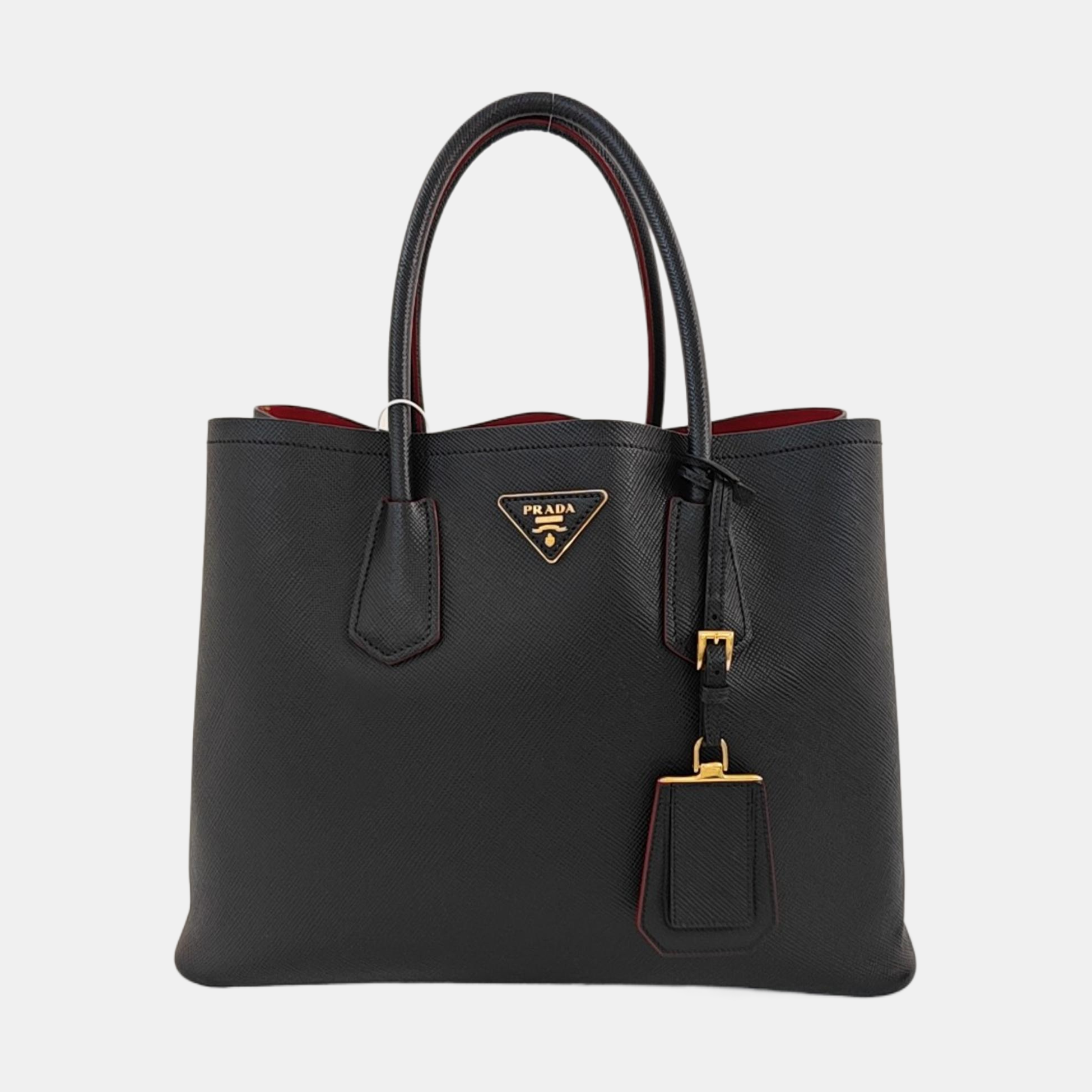 Double Saffiano Calfskin Black