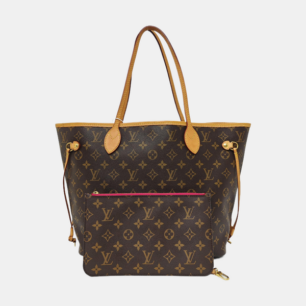 NEVERFULL MM Monogram Coated Canvas Brown