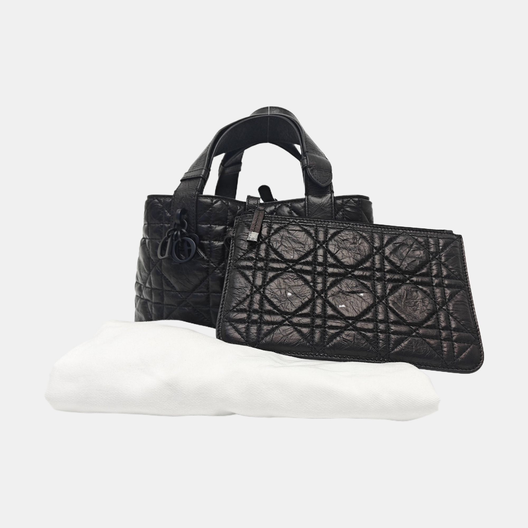 Toujours Small Cannage Calfskin Black