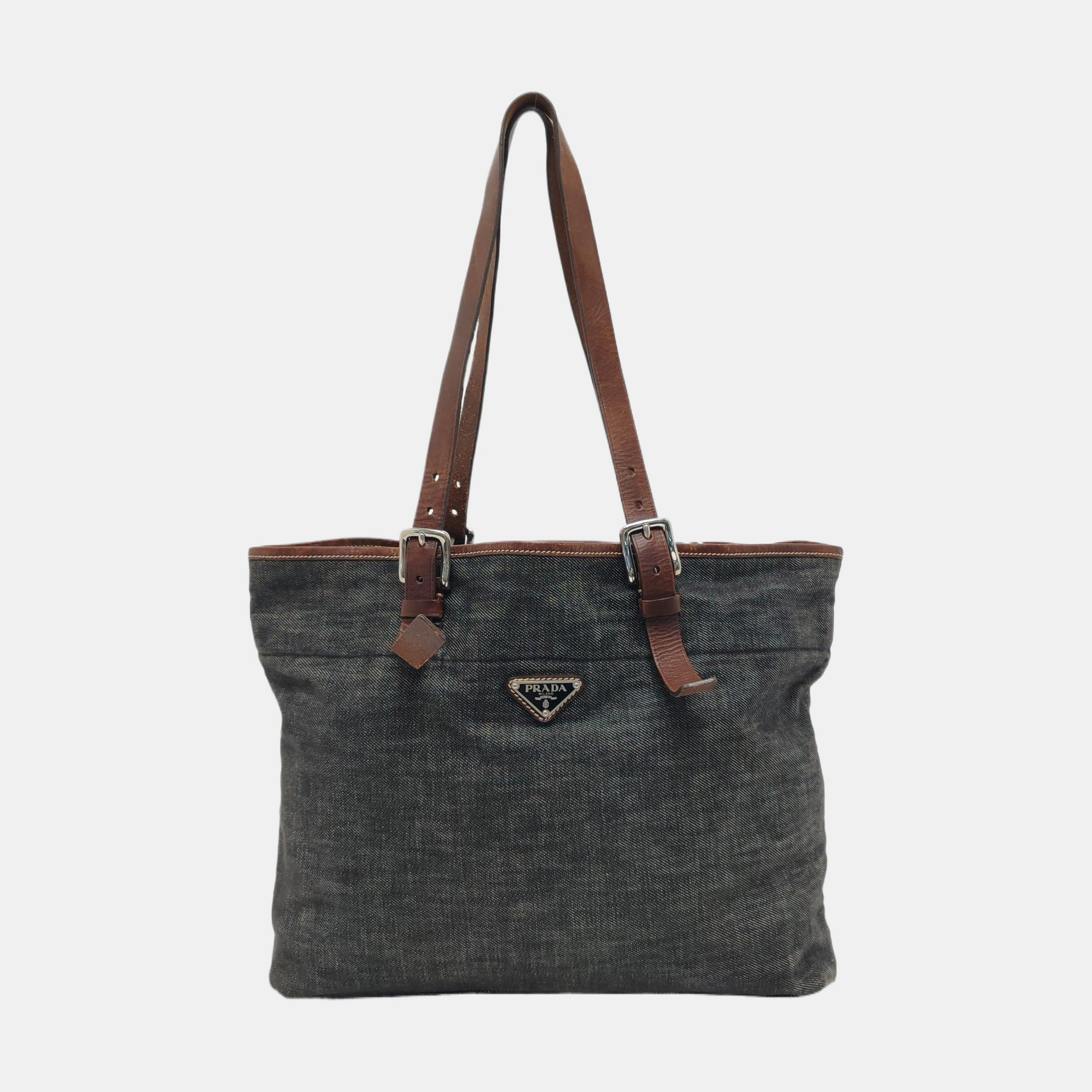 Denim Shoulder Bag Gray