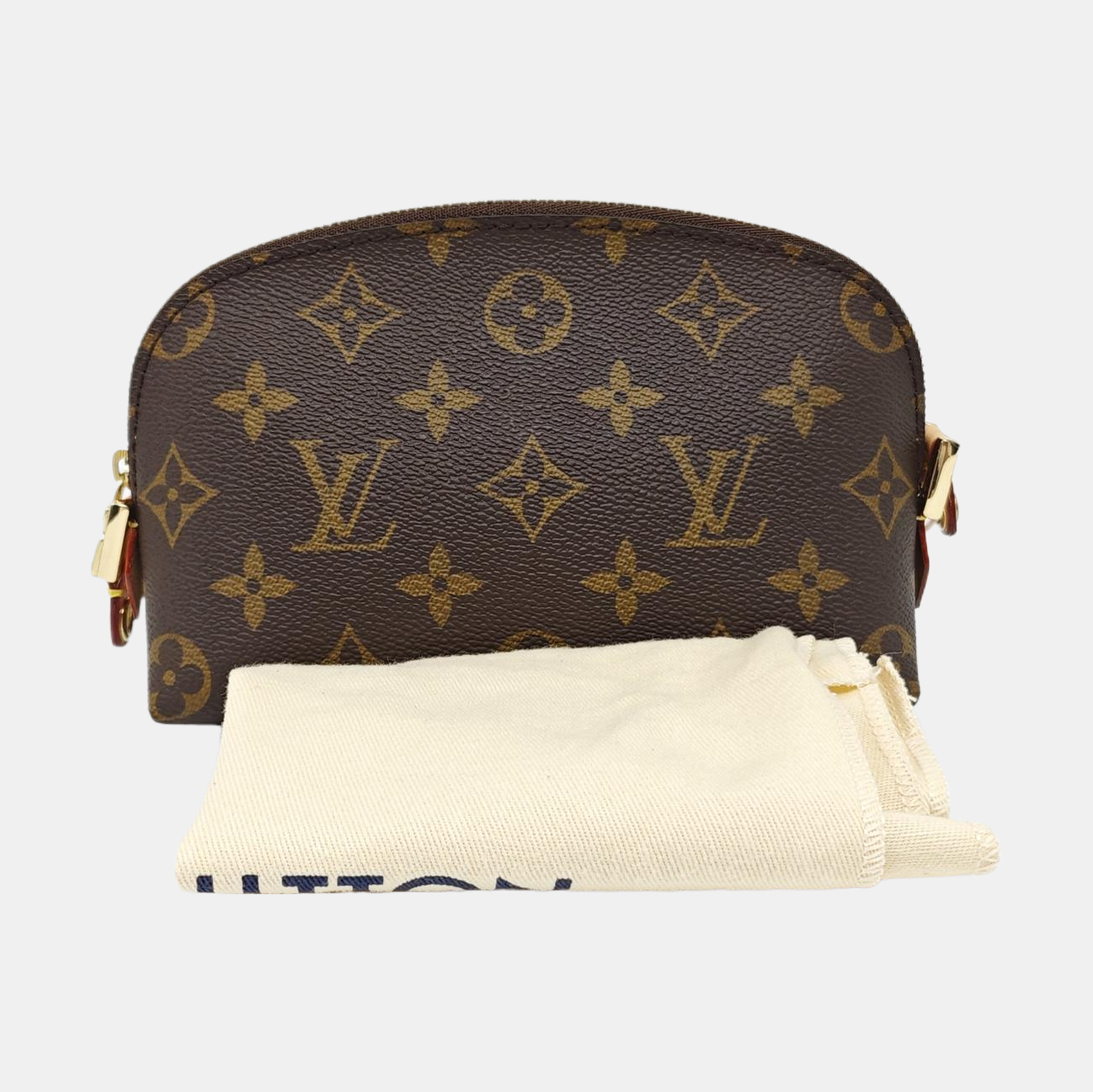 COSMETIC PM Monogram Coated Canvas Brown