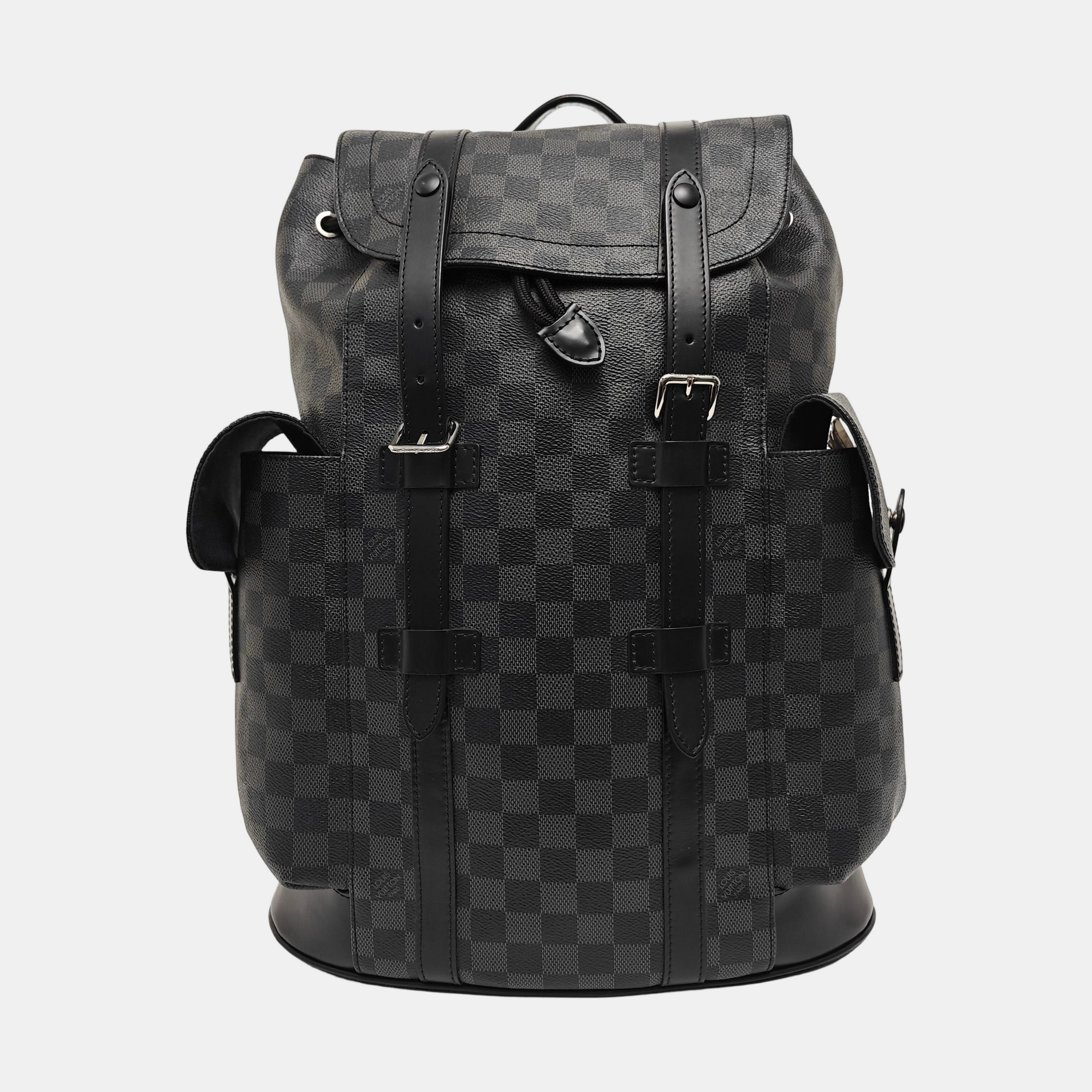 CHRISTOPHER MM Damier Graphite Coated Canvas Gray