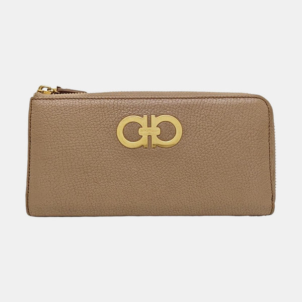 Gancini Calfskin Gray Wallet