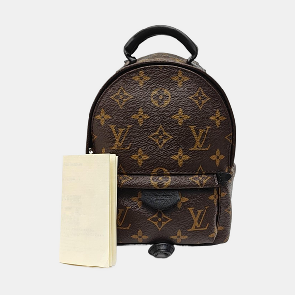 PALM SPRINGS Mini Monogram Coated Canvas Brown
