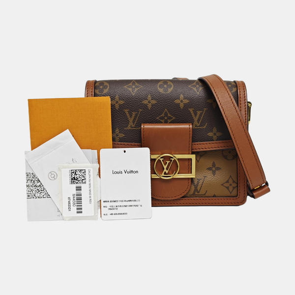 DAUPHINE Mini Monogram Coated Canvas Brown
