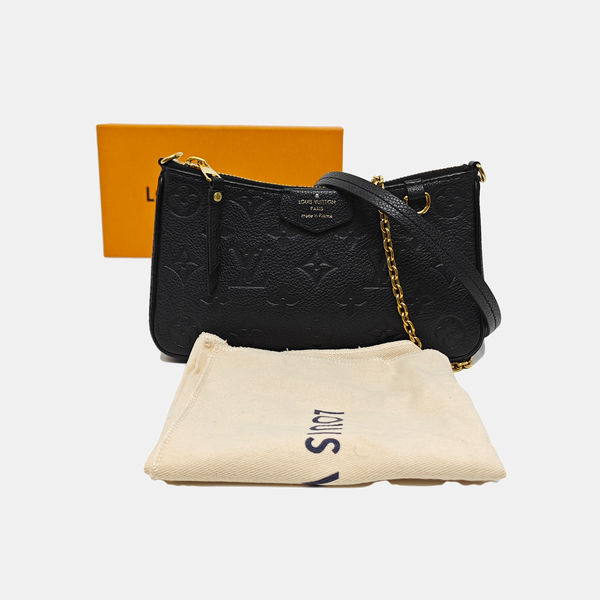 EASY POUCH ON STRAP Monogram Calfskin Black