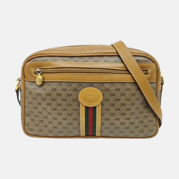 Monogram Coated Canvas Shoulder Bag Brown