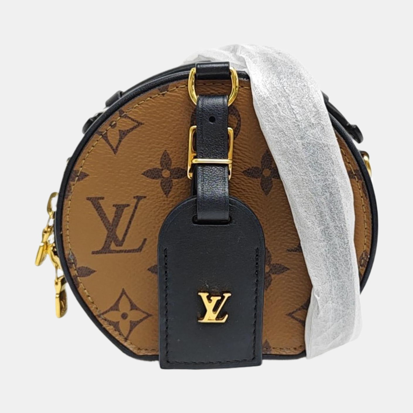 BOITE CHAPEAU Mini Monogram Coated Canvas Brown